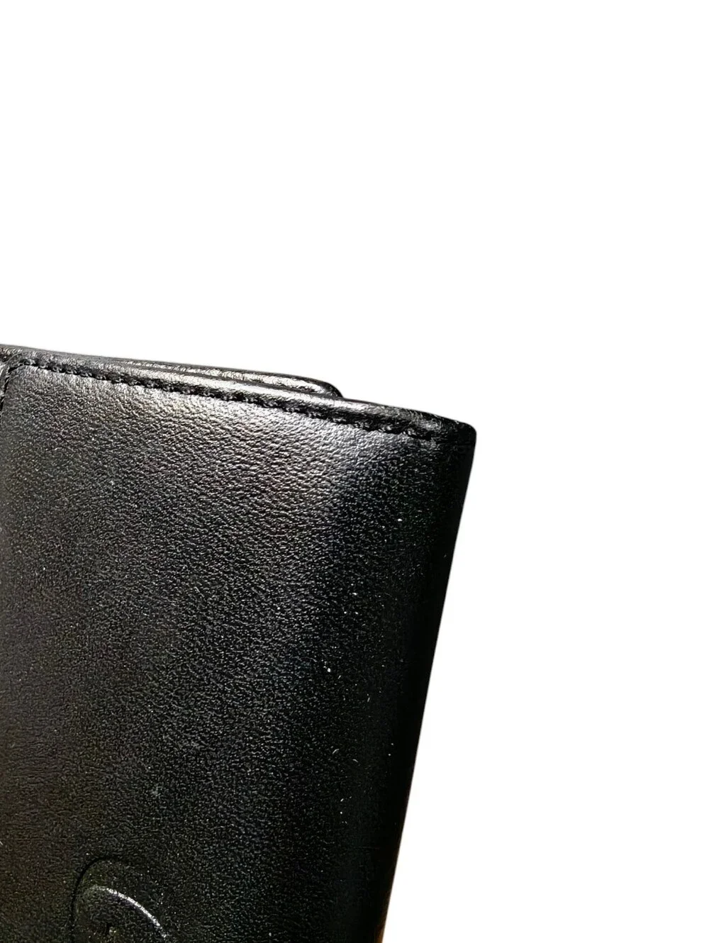 Fucci Black Faux Leather Long Wallet with Green-Red Web Stripe - Picture 11 of 12